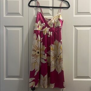 MISHA COLLECTION Pink and Cream Floral Mini Dress